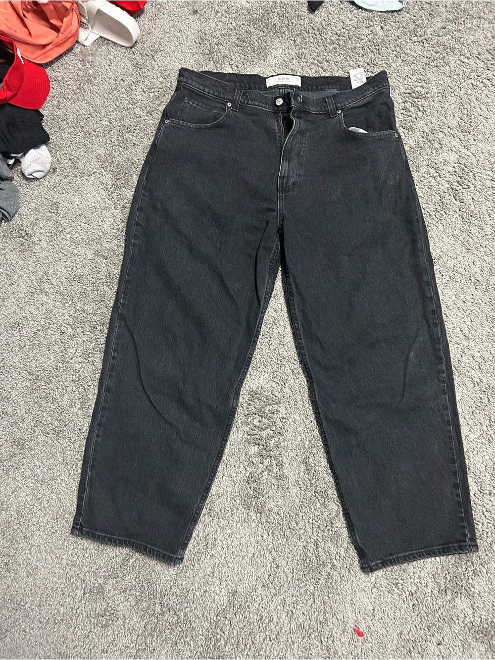 Hollister Men's baggy skater Black Denim Jeans